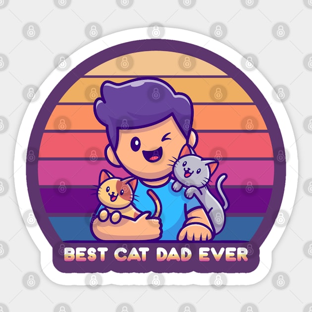 Best Cat Dad Ever Sticker by Recapaca